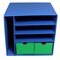 Pacon Classroom Keepers Management Center, 4 Slots and 2 Drawers, Blue P001331 - alternate 1